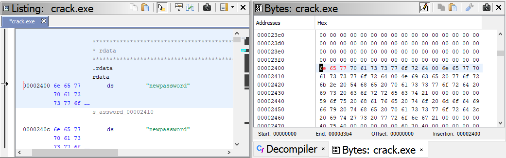 Patching String Data Inside Binaries With Ghidra | Michael Rinderle